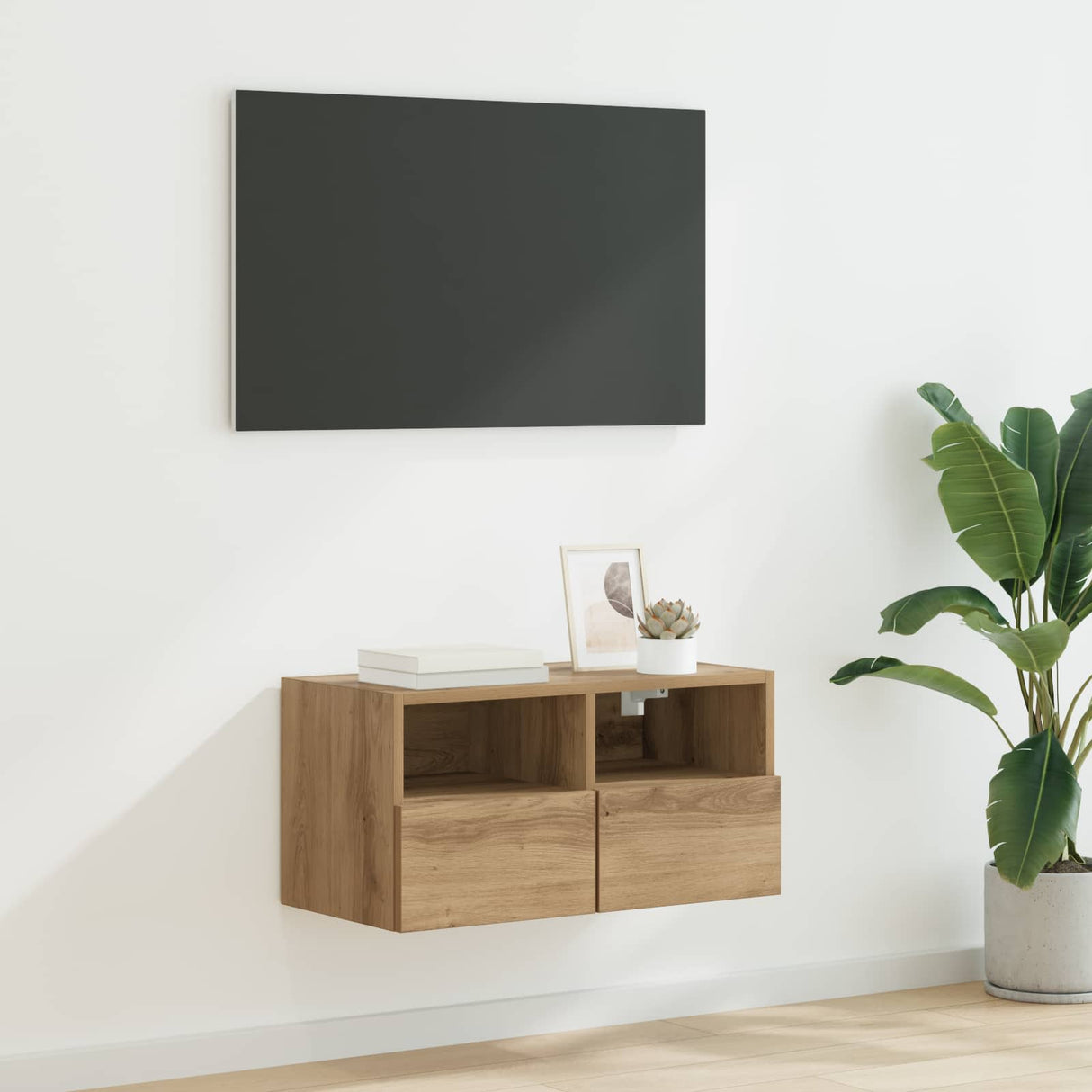 vidaXL Tv-wandmeubels 2 st 40x30x30 cm bewerkt hout wit