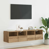 vidaXL Tv-wandmeubels 2 st 40x30x30 cm bewerkt hout wit