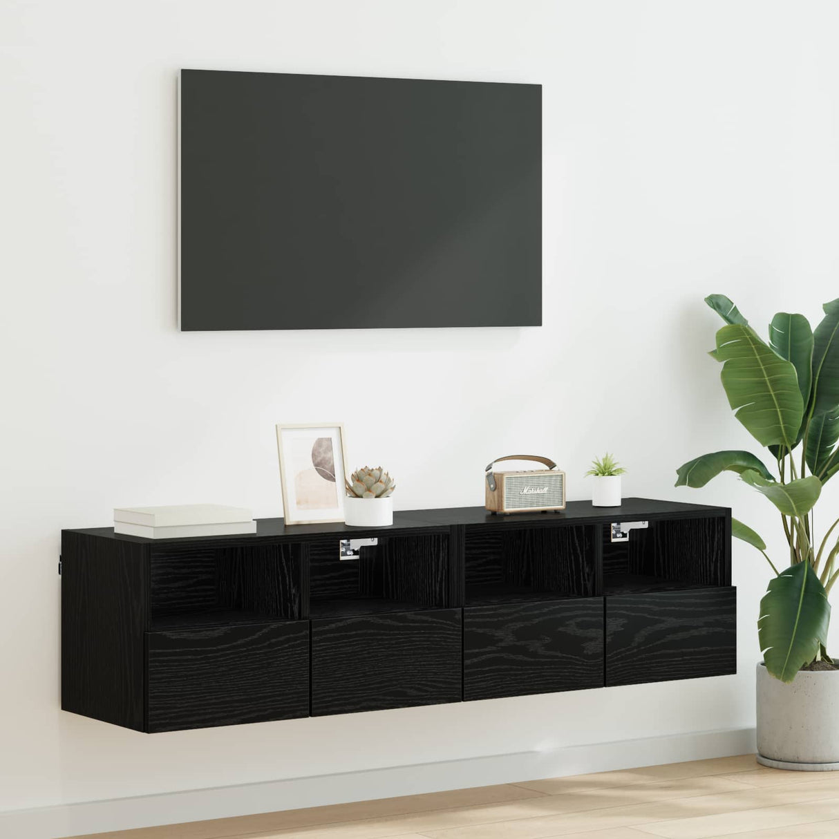 vidaXL Tv-wandmeubels 2 st 40x30x30 cm bewerkt hout wit