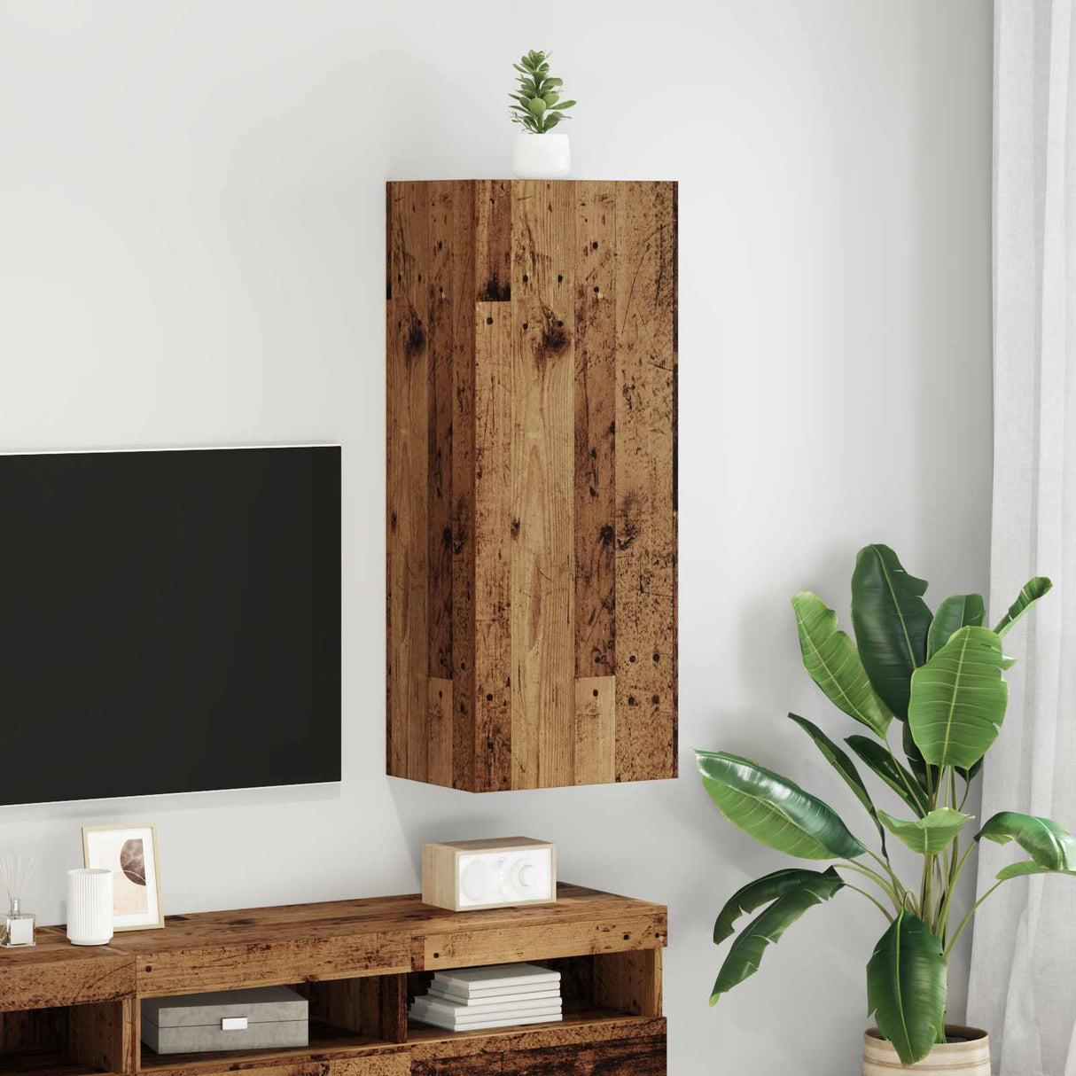 vidaXL Tv-wandmeubel 40,5x30x40 cm bewerkt hout wit