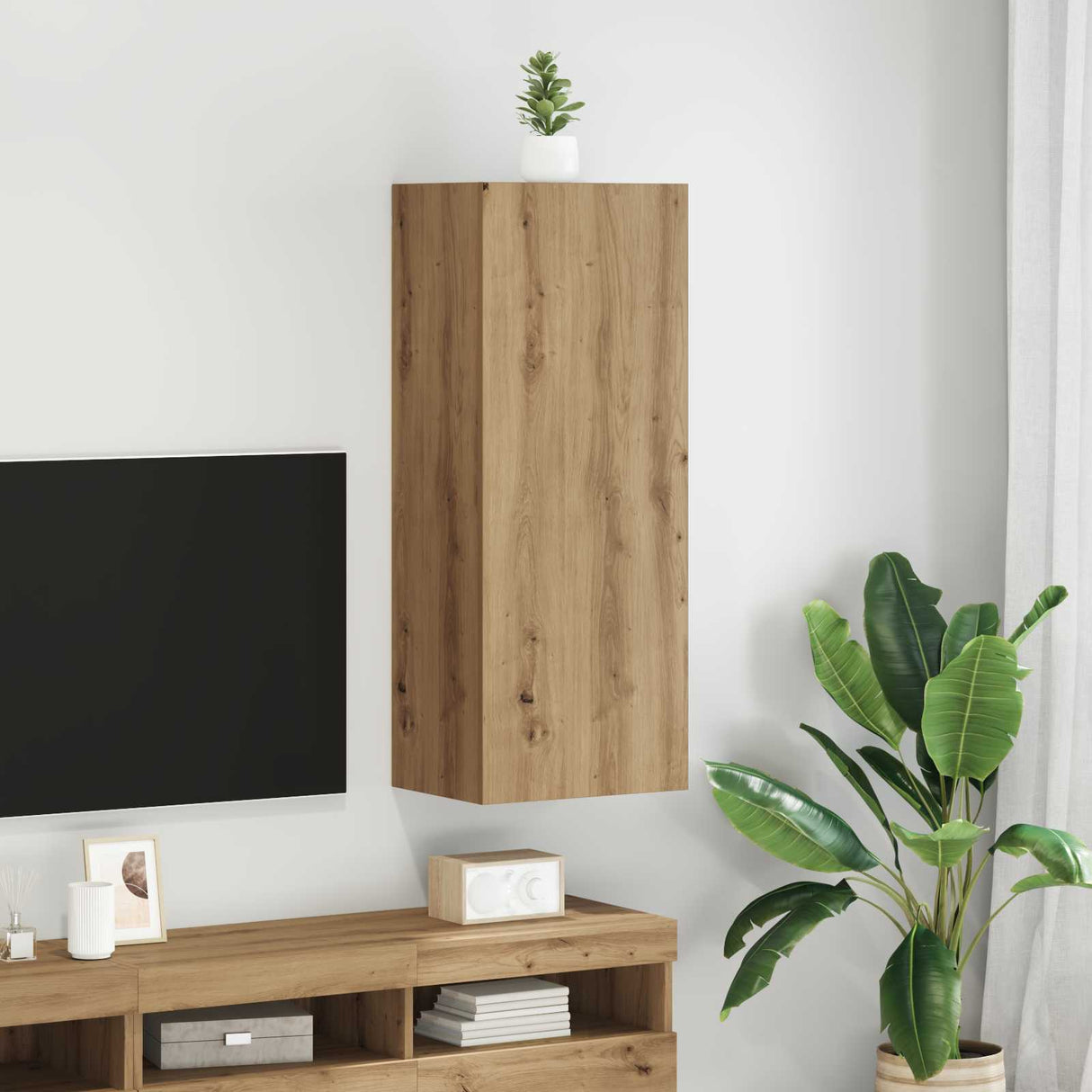 vidaXL Tv-wandmeubel 40,5x30x40 cm bewerkt hout wit