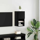 vidaXL TV Cabinets 2 pcs with LED lighting 30.5x30x60 cm white