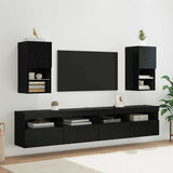 vidaXL TV Cabinets 2 pcs with LED lighting 30.5x30x60 cm white