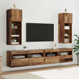 vidaXL TV Cabinets 2 pcs with LED lighting 30.5x30x60 cm white