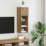 vidaXL TV Cabinets 2 pcs with LED lighting 30.5x30x60 cm white