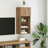 vidaXL TV Cabinets 2 pcs with LED lighting 30.5x30x60 cm white