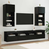 vidaXL TV Cabinets 2 pcs with LED lighting 30.5x30x60 cm white