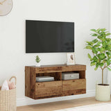 vidaXL Tv-wandmeubel met LED-verlichting 40x30x40 cm bruin eikenkleur
