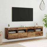 vidaXL Tv-wandmeubel met LED-verlichting 40x30x40 cm bruin eikenkleur