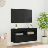 vidaXL Tv-wandmeubel met LED-verlichting 40x30x40 cm bruin eikenkleur
