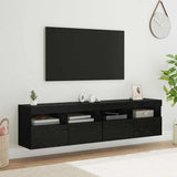 vidaXL Tv-wandmeubel met LED-verlichting 40x30x40 cm bruin eikenkleur