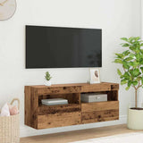 vidaXL Tv-wandmeubel met LED-verlichting 40x30x40 cm bruin eikenkleur