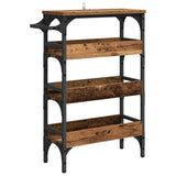 vidaXL Keukentrolley 53x20x76 cm bewerkt hout zwart