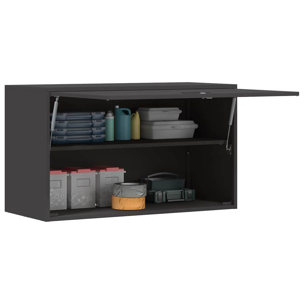 vidaXL Zwart 90 x 40 x 53 cm Poedergecoat staal