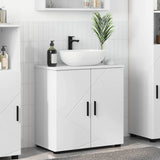 vidaXL Badkamerkast Wit 61 x 35 x 64 cm Bewerkt hout & Metaal