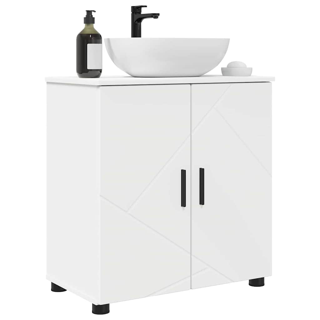 vidaXL Badkamerkast Wit 61 x 35 x 64 cm Bewerkt hout & Metaal