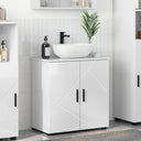 vidaXL Badkamerkast Wit 61 x 35 x 64 cm Bewerkt hout & Metaal