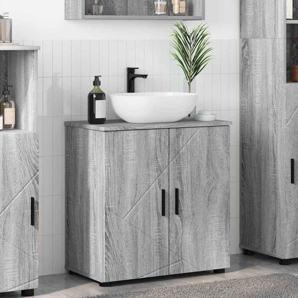 vidaXL Badkamerkast Wit 61 x 35 x 64 cm Bewerkt hout & Metaal