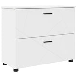 vidaXL Bathroom Cabinet White 76.5 x 35 x 64 cm Engineered Wood & Metal