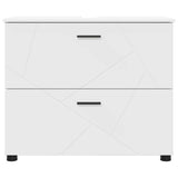 vidaXL Bathroom Cabinet White 76.5 x 35 x 64 cm Engineered Wood & Metal