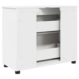 vidaXL Bathroom Cabinet White 76.5 x 35 x 64 cm Engineered Wood & Metal