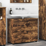 vidaXL Bathroom Cabinet White 76.5 x 35 x 64 cm Engineered Wood & Metal