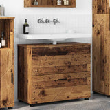 vidaXL Bathroom Cabinet White 76.5 x 35 x 64 cm Engineered Wood & Metal