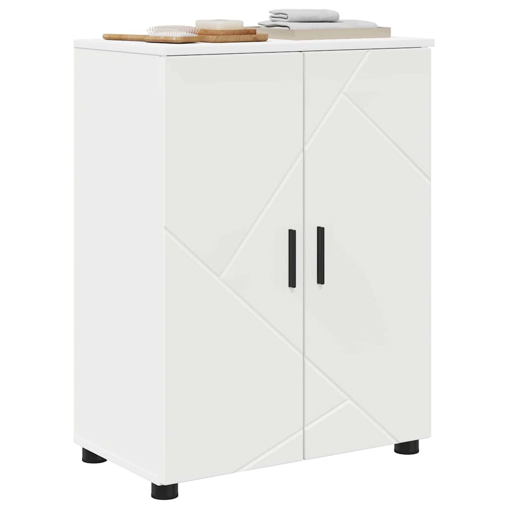 vidaXL Badkamerkast Wit 60 x 35 x 80 cm Bewerkt hout & Metaal