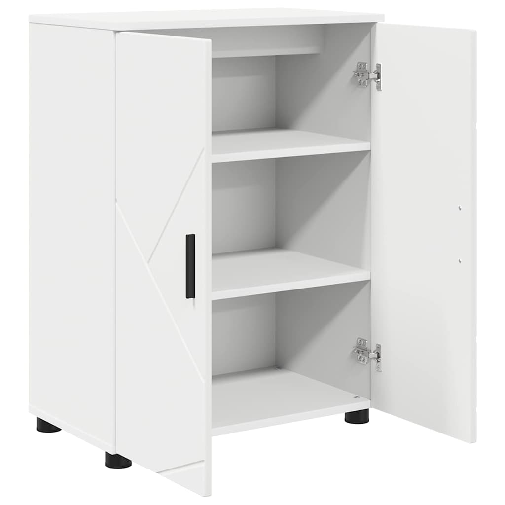 vidaXL Badkamerkast Wit 60 x 35 x 80 cm Bewerkt hout & Metaal