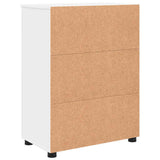 vidaXL Badkamerkast Wit 60 x 35 x 80 cm Bewerkt hout & Metaal