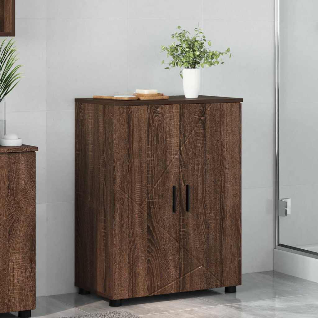 vidaXL Badkamerkast Wit 60 x 35 x 80 cm Bewerkt hout & Metaal