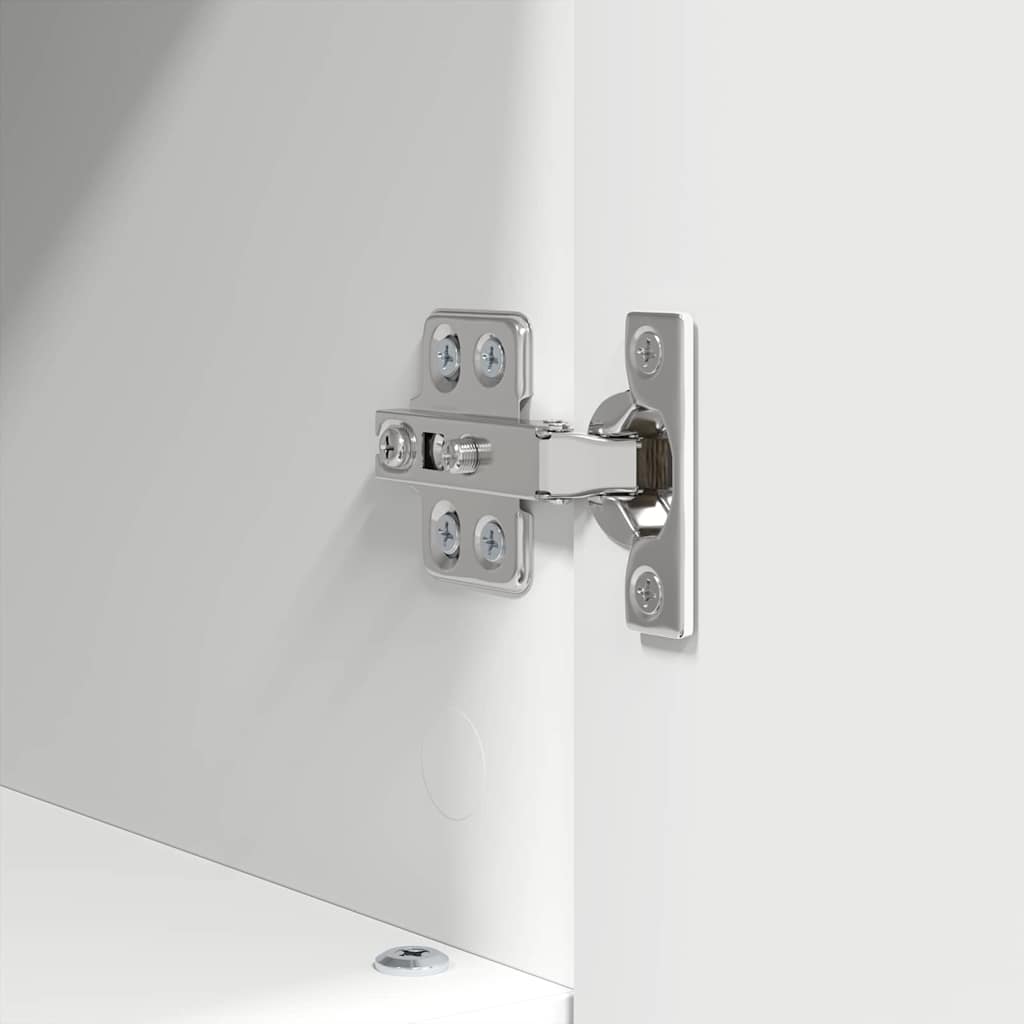 vidaXL Bathroom Cabinet White 30 x 35 x 95 cm Engineered Wood & Metal