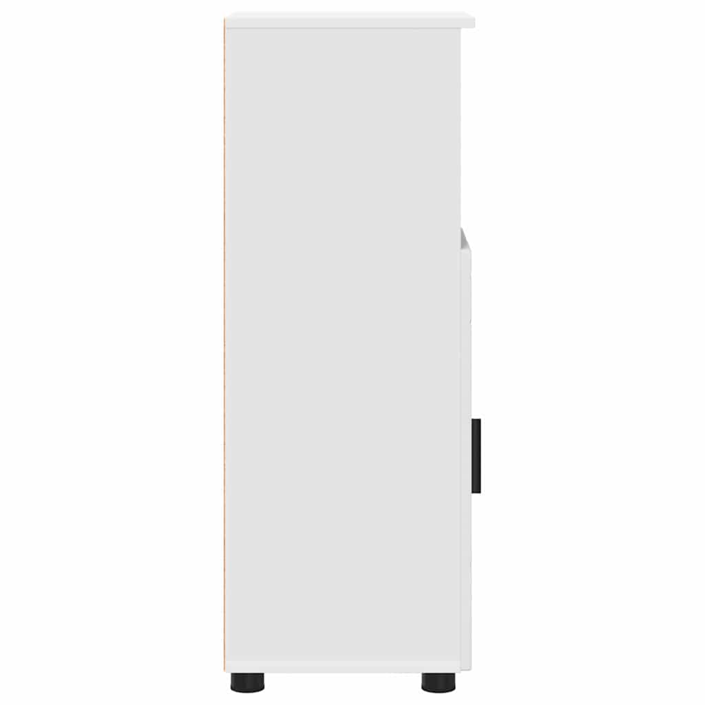 vidaXL Bathroom Cabinet White 30 x 35 x 95 cm Engineered Wood & Metal