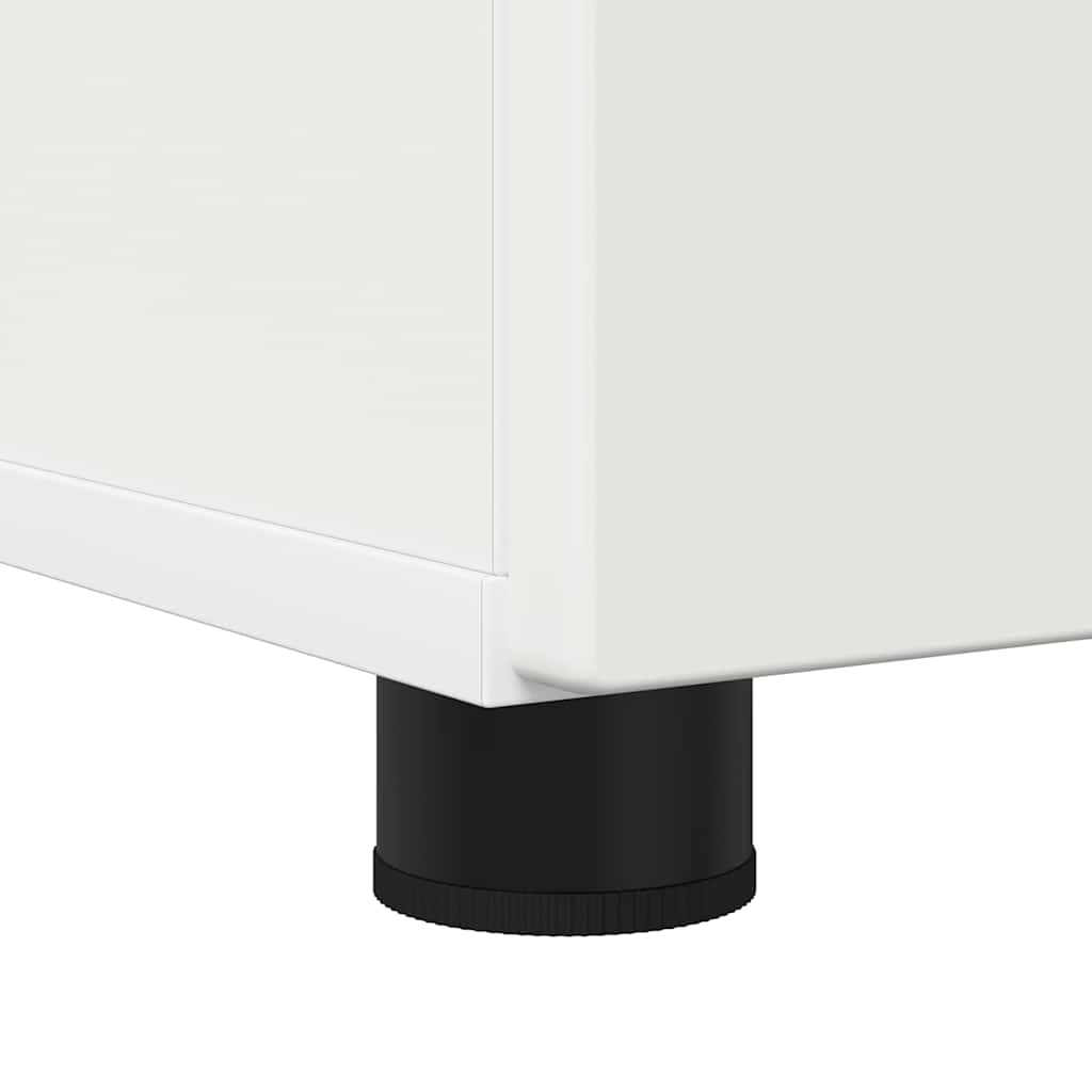 vidaXL Bathroom Cabinet White 30 x 35 x 95 cm Engineered Wood & Metal