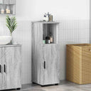 vidaXL Bathroom Cabinet White 30 x 35 x 95 cm Engineered Wood & Metal