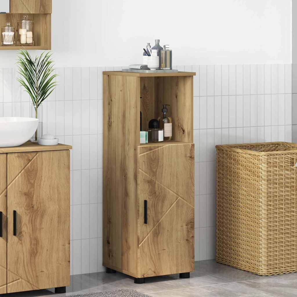 vidaXL Bathroom Cabinet White 30 x 35 x 95 cm Engineered Wood & Metal