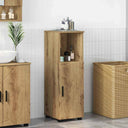 vidaXL Bathroom Cabinet White 30 x 35 x 95 cm Engineered Wood & Metal