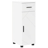 vidaXL Bathroom Cabinet with Drawer White 30x35x80 cm Engineered Wood & Metal