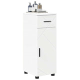 vidaXL Bathroom Cabinet with Drawer White 30x35x80 cm Engineered Wood & Metal