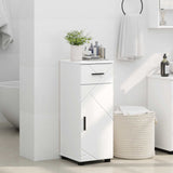 vidaXL Bathroom Cabinet with Drawer White 30x35x80 cm Engineered Wood & Metal