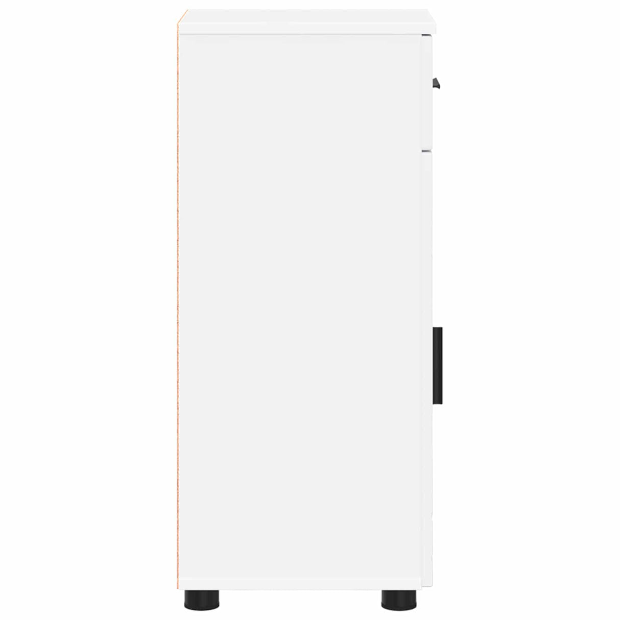 vidaXL Bathroom Cabinet with Drawer White 30x35x80 cm Engineered Wood & Metal