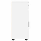 vidaXL Bathroom Cabinet with Drawer White 30x35x80 cm Engineered Wood & Metal