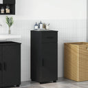 vidaXL Bathroom Cabinet with Drawer White 30x35x80 cm Engineered Wood & Metal