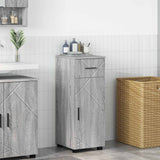 vidaXL Bathroom Cabinet with Drawer White 30x35x80 cm Engineered Wood & Metal