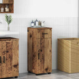 vidaXL Bathroom Cabinet with Drawer White 30x35x80 cm Engineered Wood & Metal