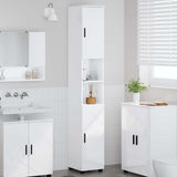vidaXL Badkamerkast met opslag Hoogglans wit 30 x 35 x 192 cm