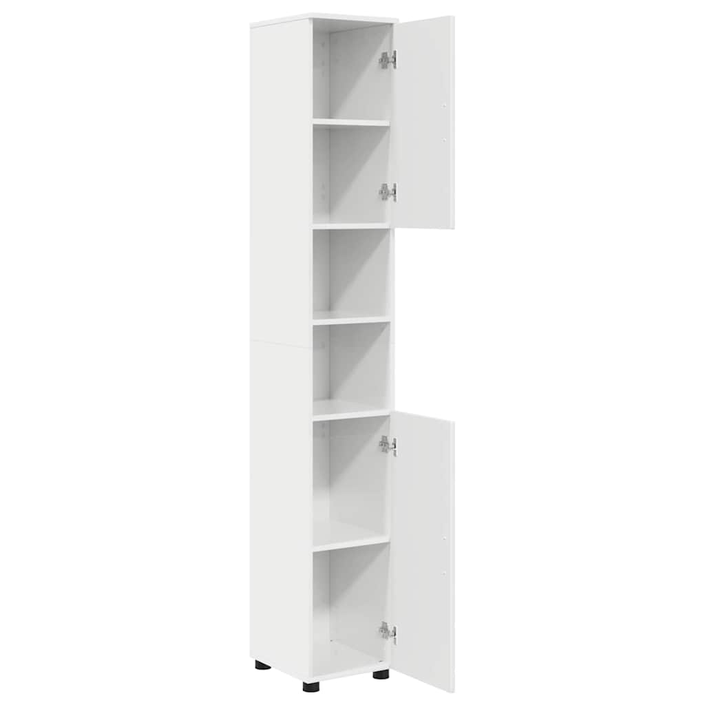 vidaXL Badkamerkast met opslag Hoogglans wit 30 x 35 x 192 cm