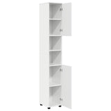 vidaXL Badkamerkast met opslag Hoogglans wit 30 x 35 x 192 cm