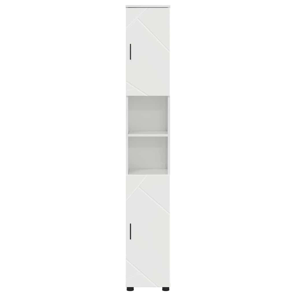 vidaXL Badkamerkast met opslag Hoogglans wit 30 x 35 x 192 cm
