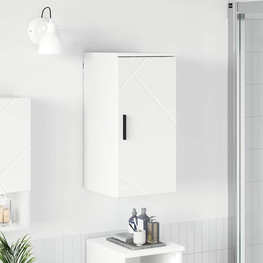 vidaXL Badkamerkast Wit 30 x 31,5 x 61 cm Bewerkt hout & Metaal
